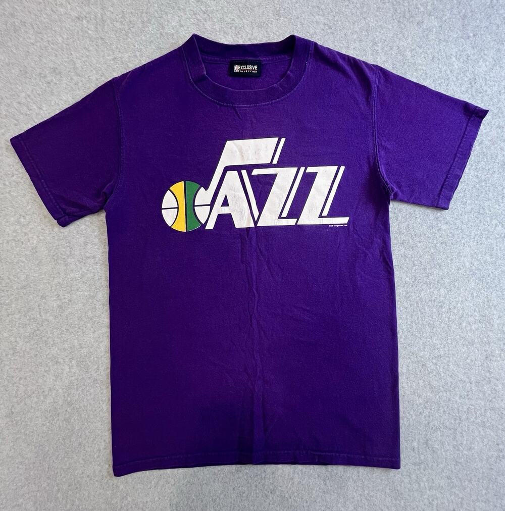 Exclusive Collection Utah Jazz NBA Graphic T-Shirt Mens S Purple Multicolor